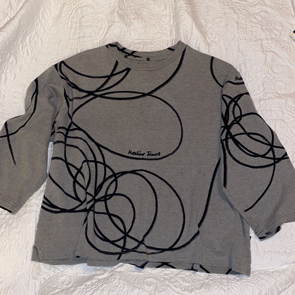 Moschino Jeans Gray& Black Top Size Small - Picture 1 of 14